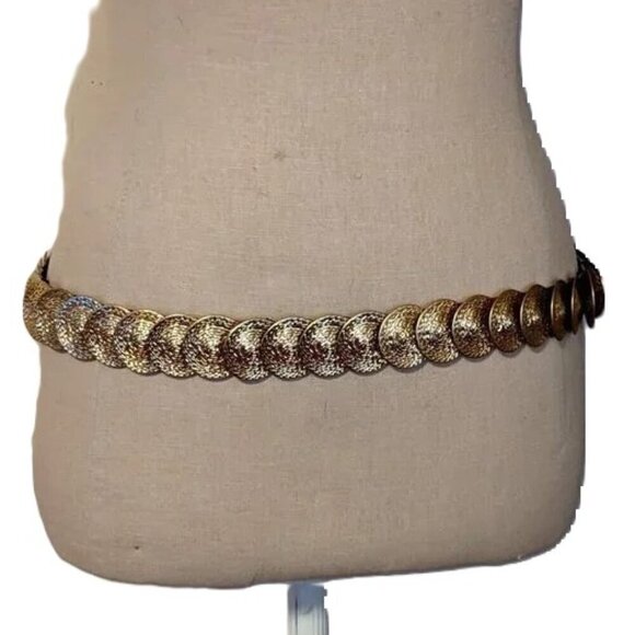 Vintage Gold Coin Belt Metal Statement‎ Stretch Boho Festival Tribal Disco main image 6